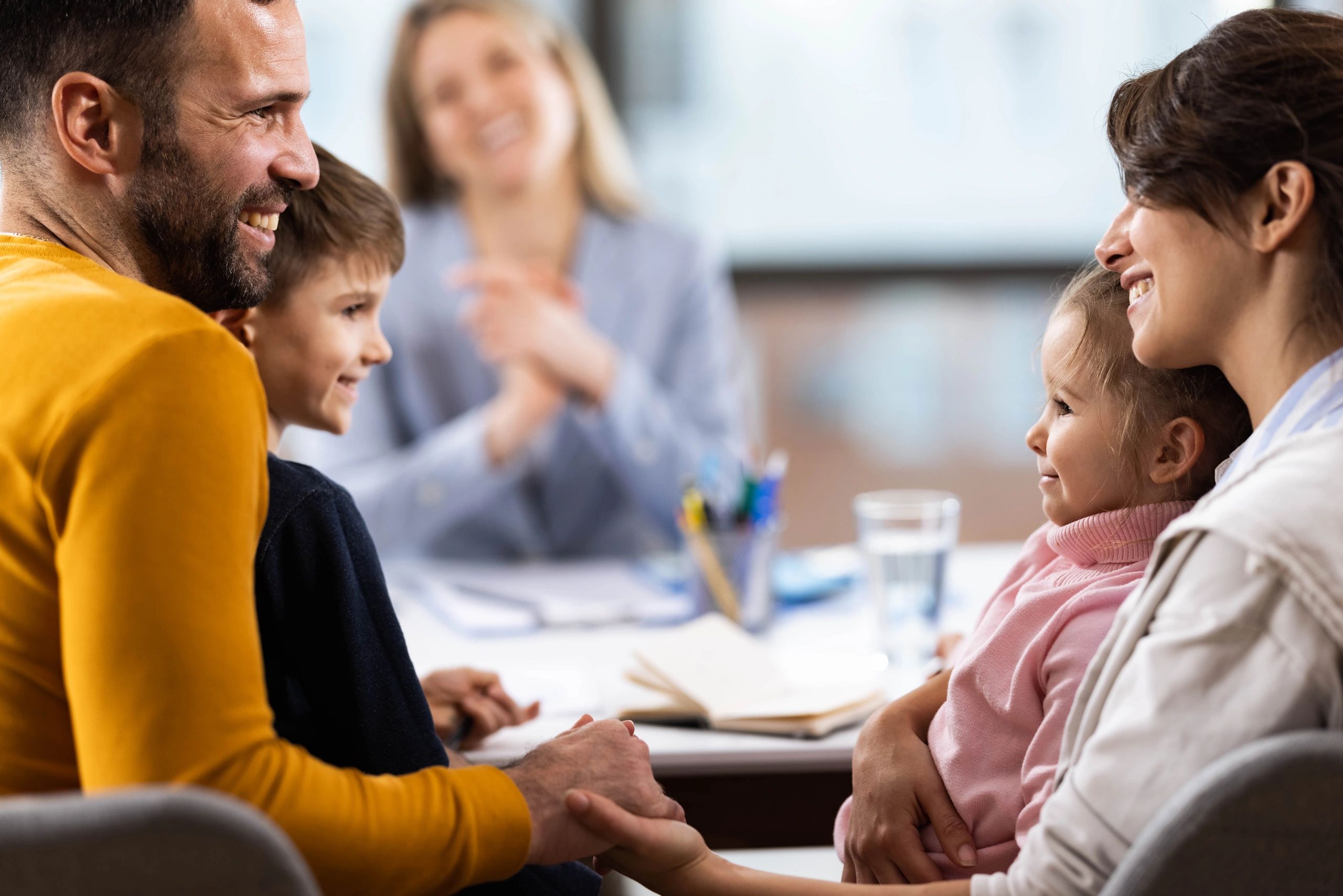 Family meeting with staff