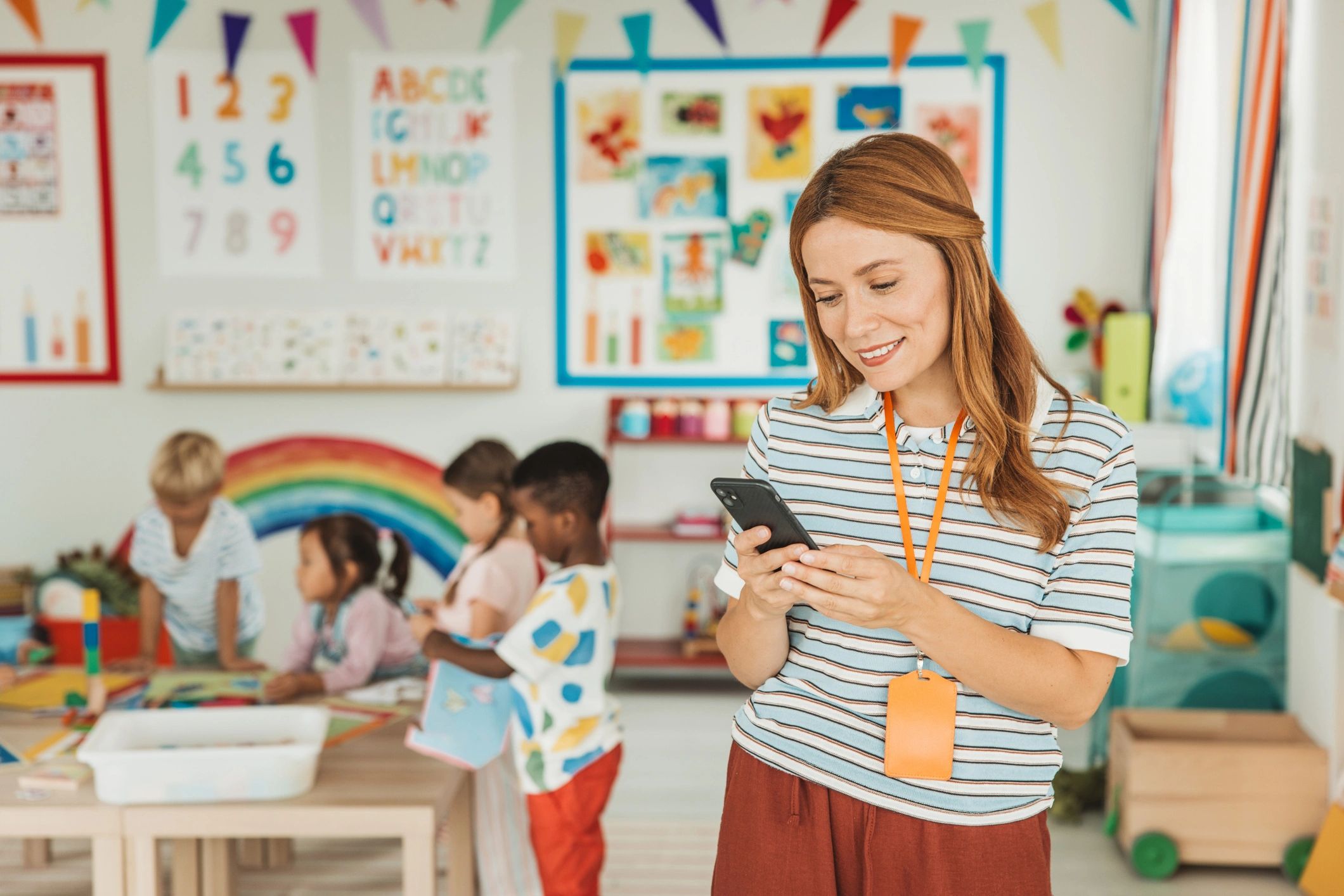 Teacher in a classroom setting